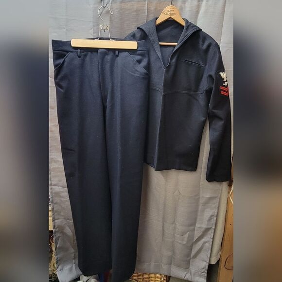 US Navy Vietnam Korean war Seabee 2nd class mechanic uniform with extra pants #4 - Picture 1 of 15
